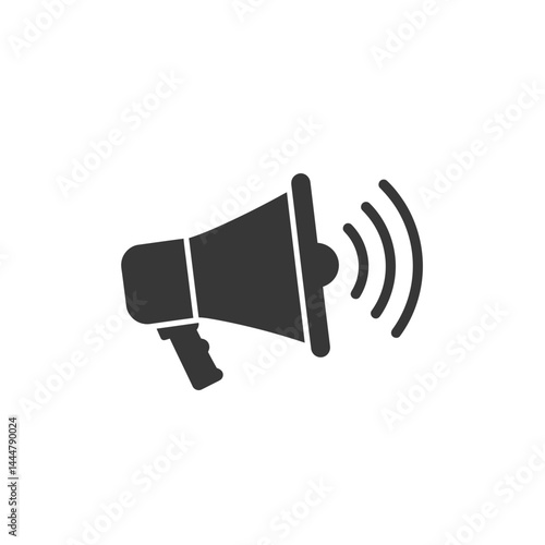 Megaphone Announcement: A monochromatic depiction of a megaphone, signaling the essence of announcements, communication, and the amplification of voices.
