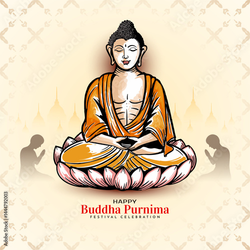 Happy Buddha Purnima Indian cultural festival background