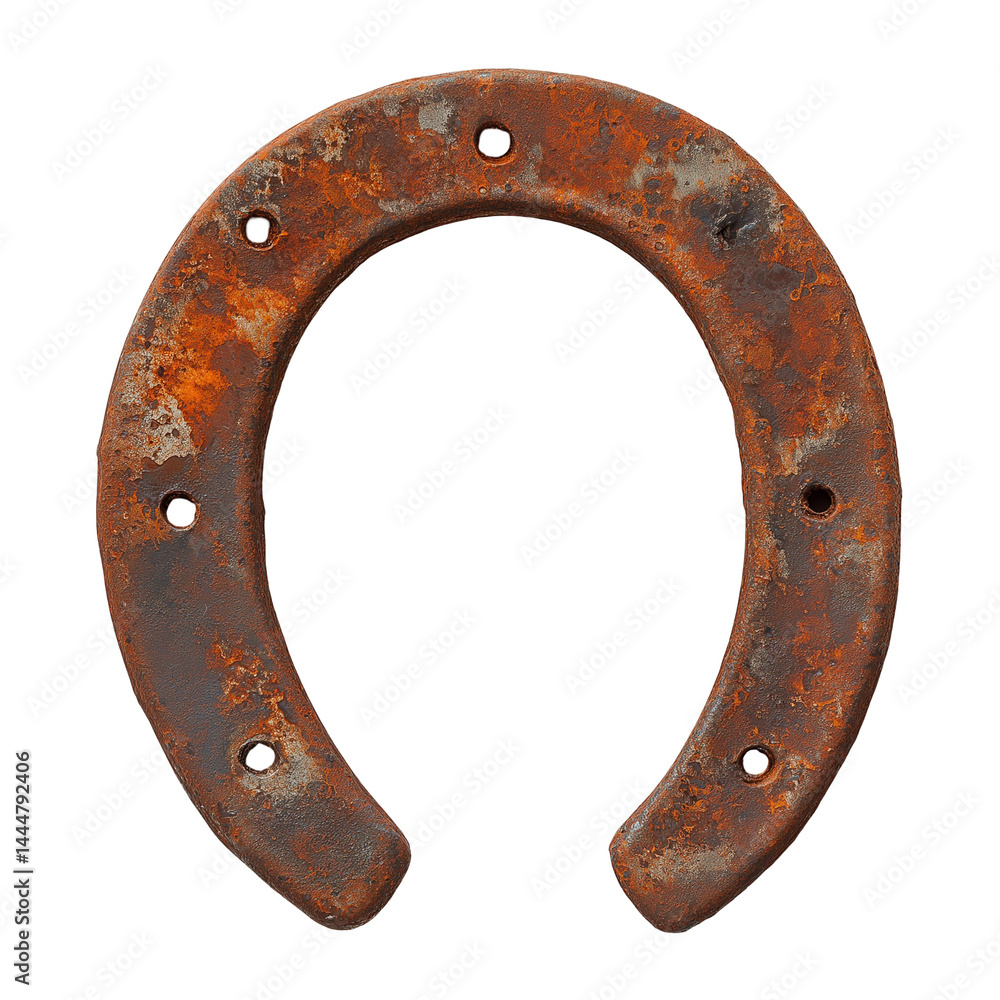rusty horseshoe isolated on white rusty horseshoe isolated on white