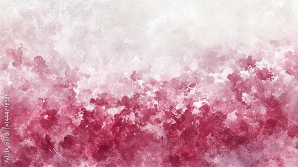 Fototapeta premium Abstract watercolor design featuring a vibrant pink and white gradient.