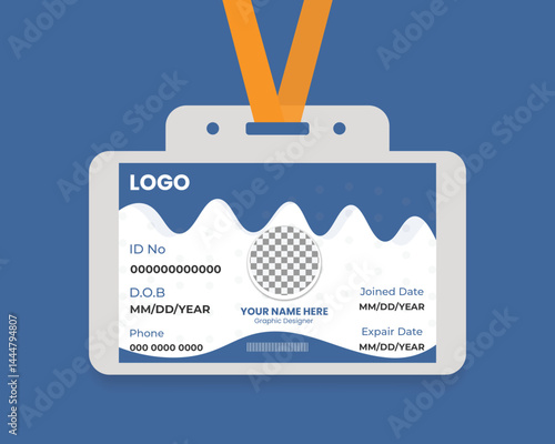 Landscape ID Card Design Template 