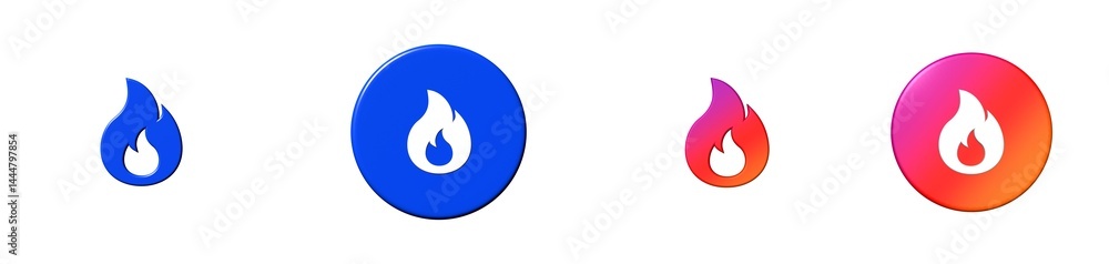 fire bootstrap 3D icon fire bootstrap 3D icon