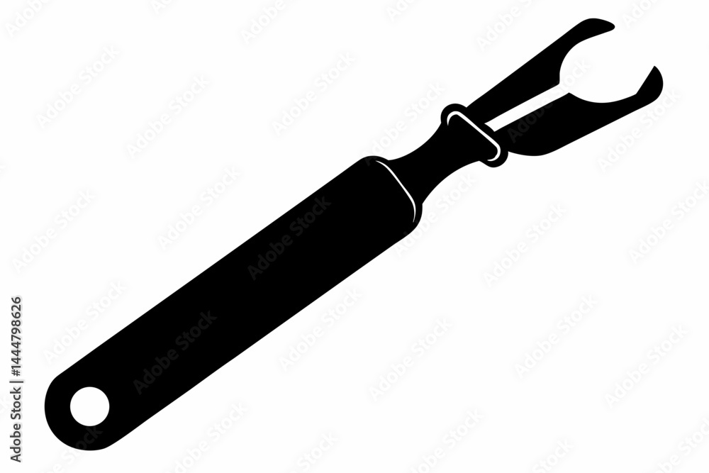 Can Opener Handle Silhouette Vector Illustration Black Can Opener Handle Silhouette Vector Illustration Black