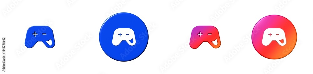 game controller phosphor 3D icon