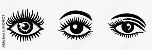 The eyelid. Body Human Healthcare Treatment Symbol. Ocular cover shield that protects your sight and optical zone health.
