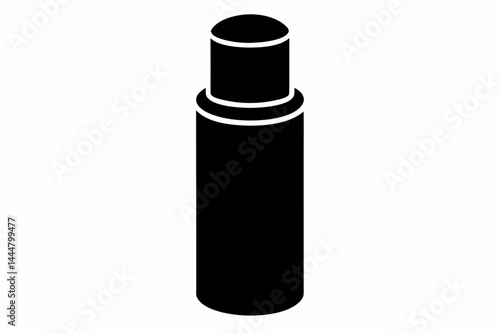 Lip Balm Stick Silhouette Vector Illustration Black
