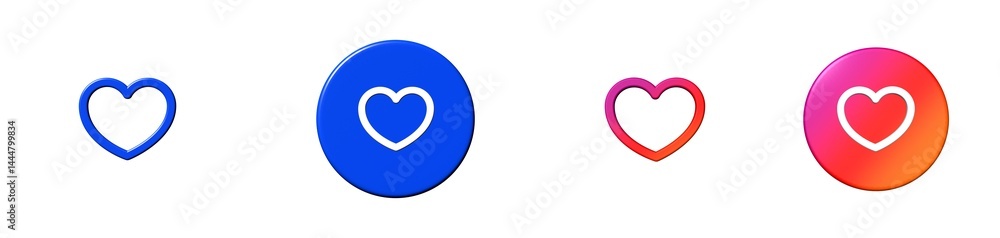 heart web store 3D icon heart web store 3D icon