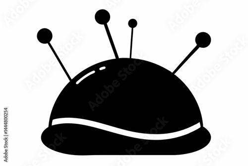 Pin Cushion Classic Silhouette Vector Illustration