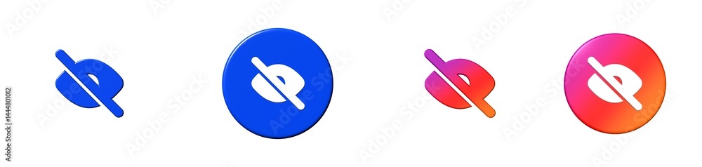 invisible interface essential 3D icon invisible interface essential 3D icon