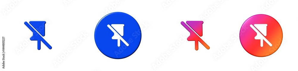 keep off common actions 3D icon keep off common actions 3D icon