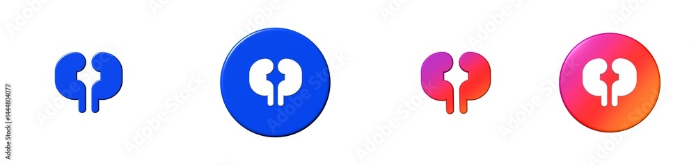 nephrology social 3D icon nephrology social 3D icon