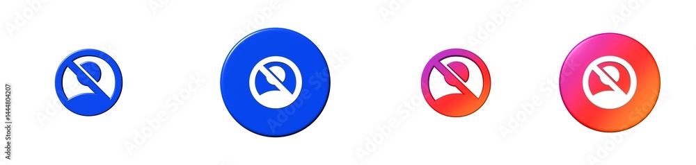 no accounts common actions 3D icon no accounts common actions 3D icon