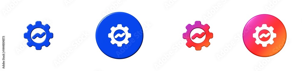 optimization graph business products 3D icon optimization graph business products 3D icon