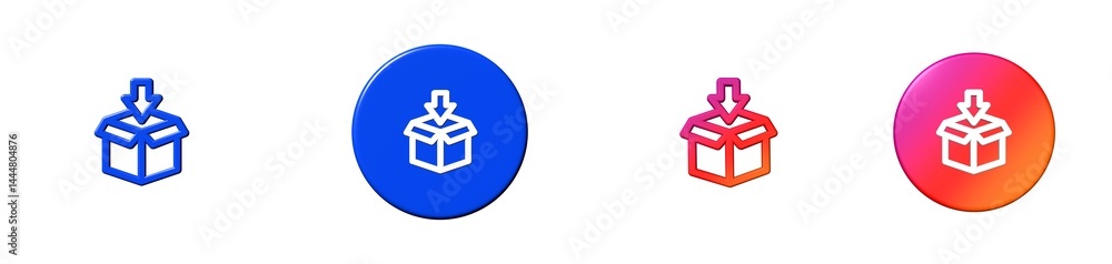 Obraz premium open box ecommerce 3D icon