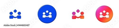 partner exchange social 3D icon