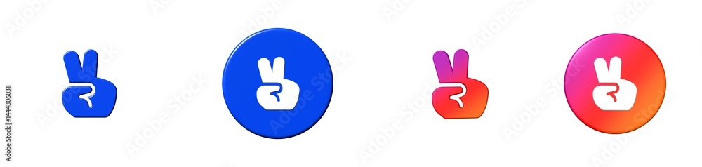 peace interface essential 3D icon peace interface essential 3D icon