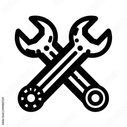 Crossed wrenches for mechanical repairs and construction tasks