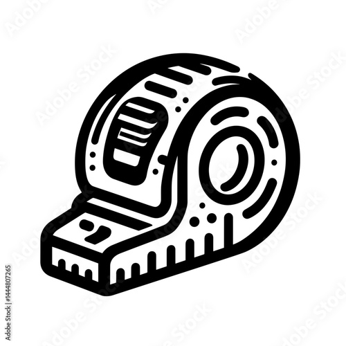 Compact measuring tape for precise measurements in construction and DIY tasks