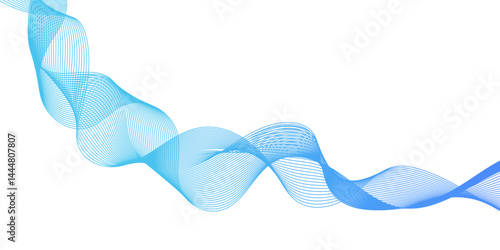 dynamic and digital technology abstract Smooth Flowing Dynamic Sound Wave Background, luxury and modern digital curved wave lines, modern background with wavy lines and particles arranging randomly.