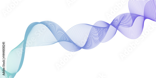 dynamic and digital technology abstract Smooth Flowing Dynamic Sound Wave Background, luxury and modern digital curved wave lines, modern background with wavy lines and particles arranging randomly.