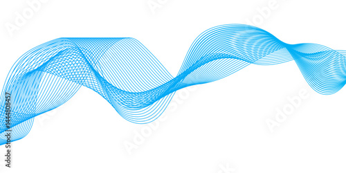 dynamic and digital technology abstract Smooth Flowing Dynamic Sound Wave Background, luxury and modern digital curved wave lines, modern background with wavy lines and particles arranging randomly.