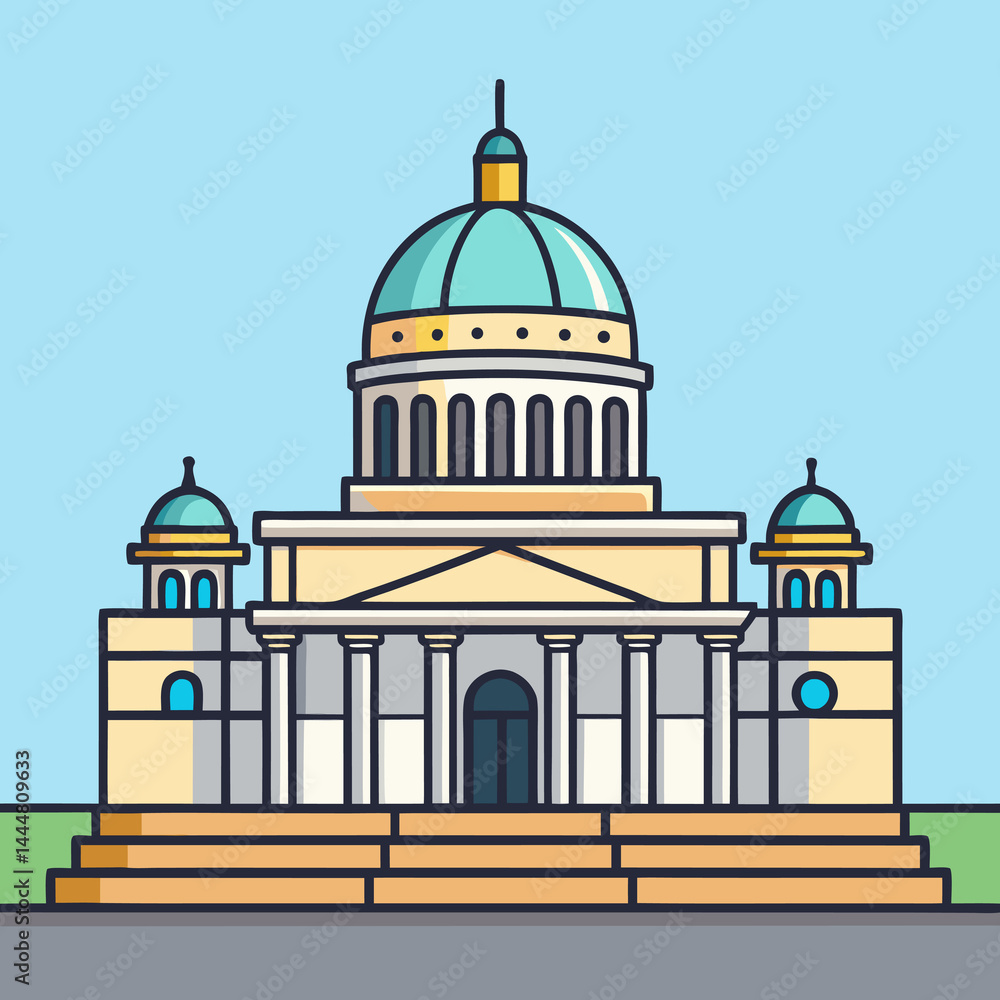 custom made wallpaper toronto digital illustration of a church in Russia (ai generated)