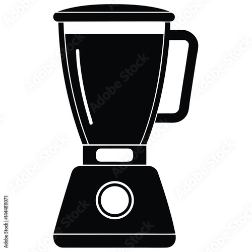 blender vector silhouette illustration, blender vector silhouette vector illustration, kitchen blender icon, blender mixer logo, A Blender vector silhouette on a white background, illustration.