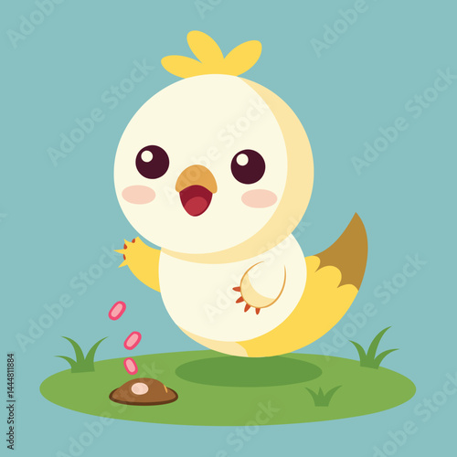 ** Discover adorable chicks popping up to delight with their newfound worms, spreading happiness all around.
