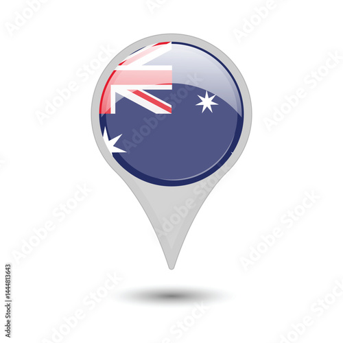 Free Download Australia Map Pin Location Icon - GFXLoad