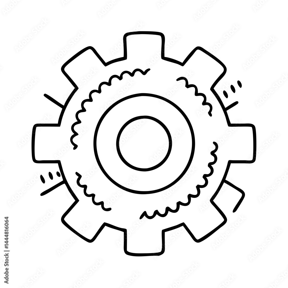 gear settings line art icon icon, gear settings icon vector illustration gear settings line art icon icon, gear settings icon vector illustration