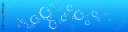 A set of colorful and colorful soap bubbles to create a design. Isolated, transparent, realistic soap bubbles on a transparent background.
