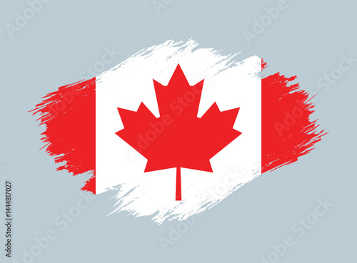 Canada Flag with Grunge Texture