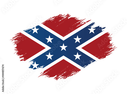 Confederate State US Flag Grunge