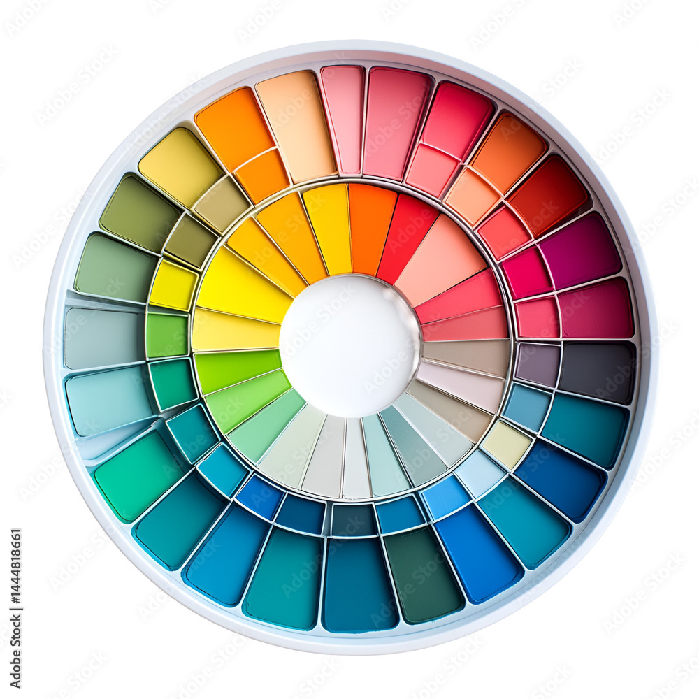 Obraz premium Circular Color Palette Paint Swatches Rainbow Hues