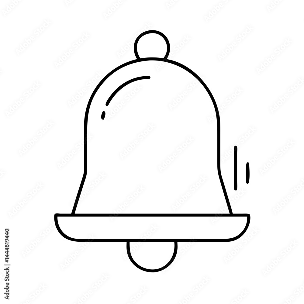 notification bell line art icon notification bell line art icon