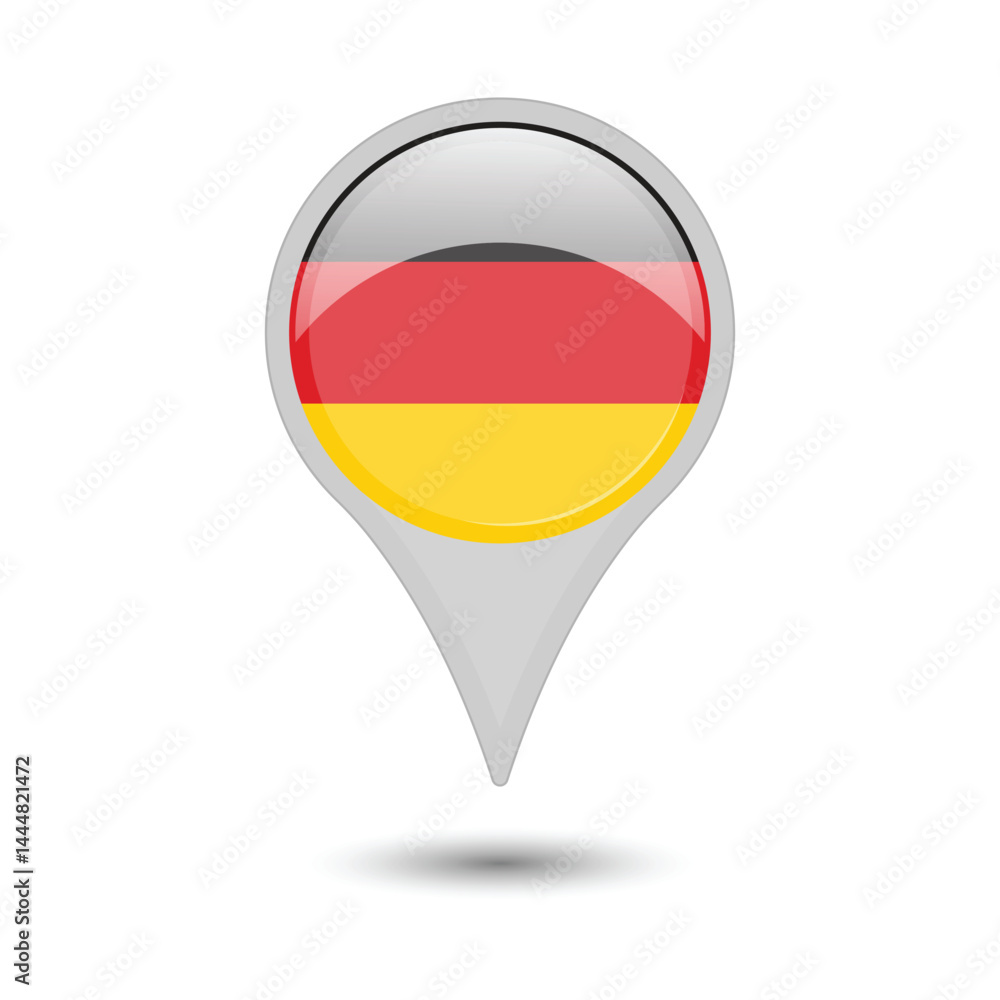 Germany Flag Pin Icon Design Germany Flag Pin Icon Design