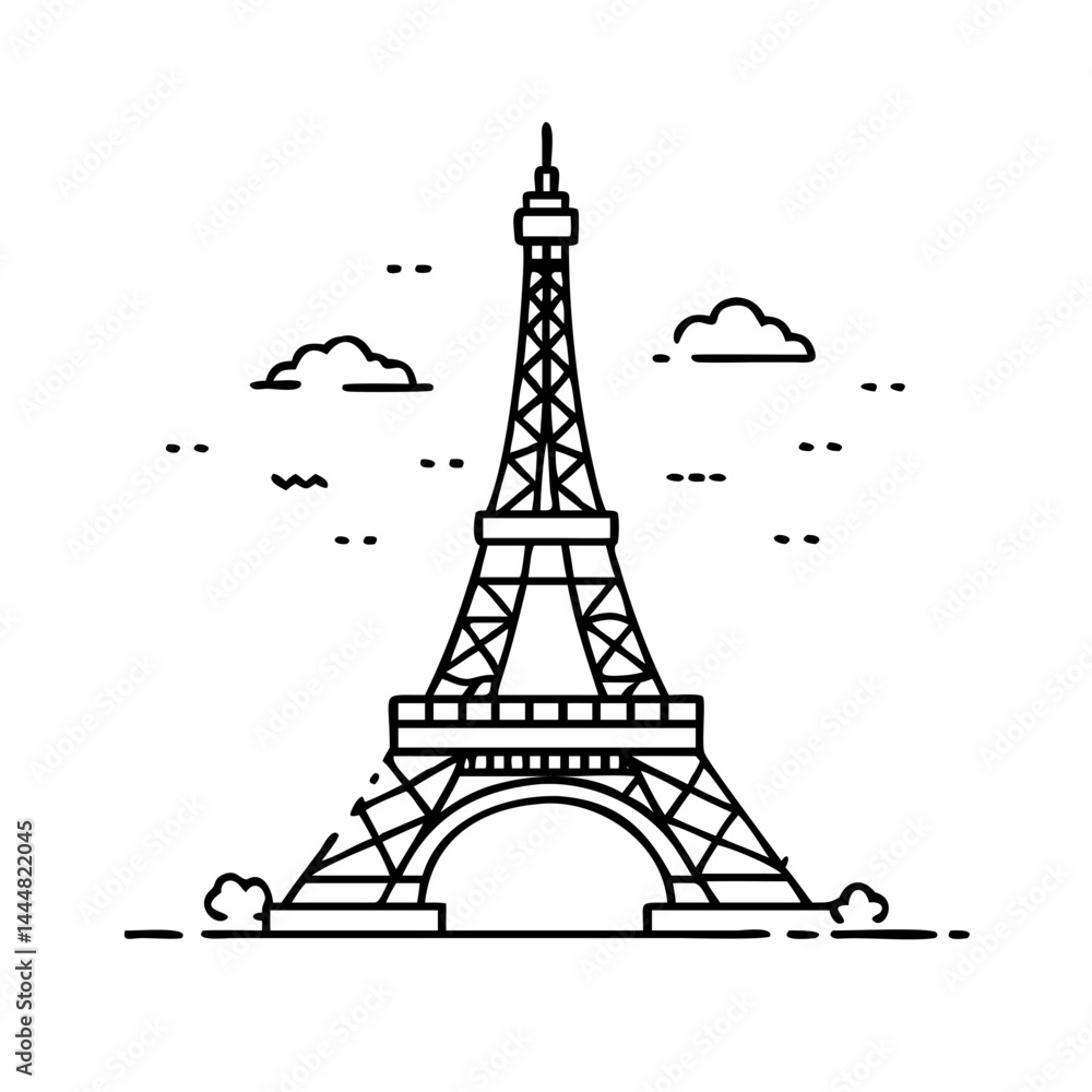 Fototapeta premium paris eiffel tower icon