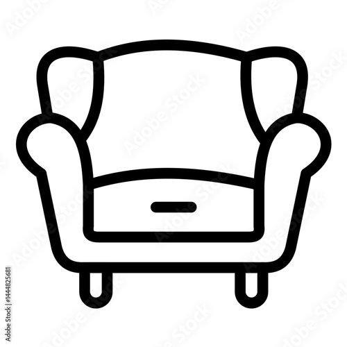 Armchair Line Icon Style