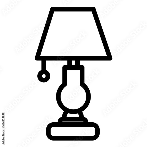 Table Lamp Line Icon Style