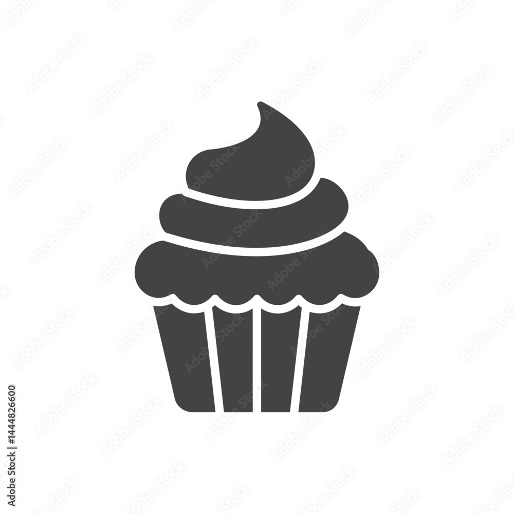 Delicious Cupcake Silhouette: A delectable cupcake silhouette against a minimalistic backdrop. Capturing the essence of dessert in its simplest form. Delicious Cupcake Silhouette: A delectable cupcake silhouette against a minimalistic backdrop. Capturing the essence of dessert in its simplest form.