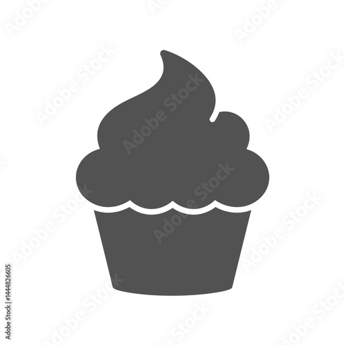 Cupcake Silhouette: A delightful cupcake silhouette, perfect for adding a touch of sweetness and charm to your design projects. Capturing the essence of a classic treat.