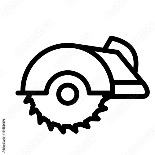 Circular Saw Line Icon Style