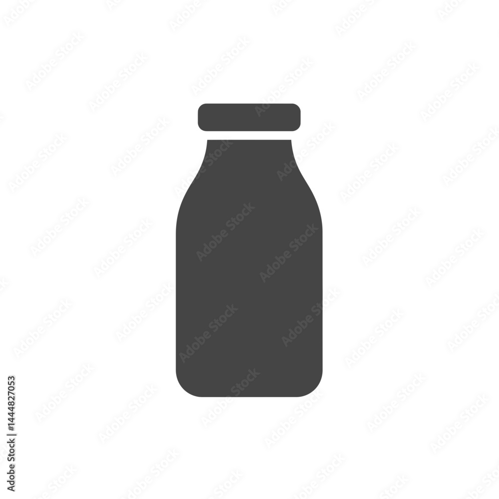 Milk Bottle Icon: A simple, minimalist icon of a classic milk bottle. Perfect for packaging, branding, and design projects related to dairy, beverages, or food. Milk Bottle Icon: A simple, minimalist icon of a classic milk bottle. Perfect for packaging, branding, and design projects related to dairy, beverages, or food.