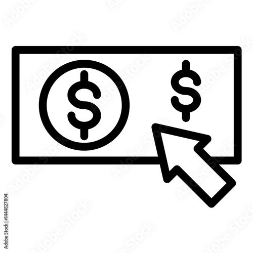 Pay Per Click Line Icon Style