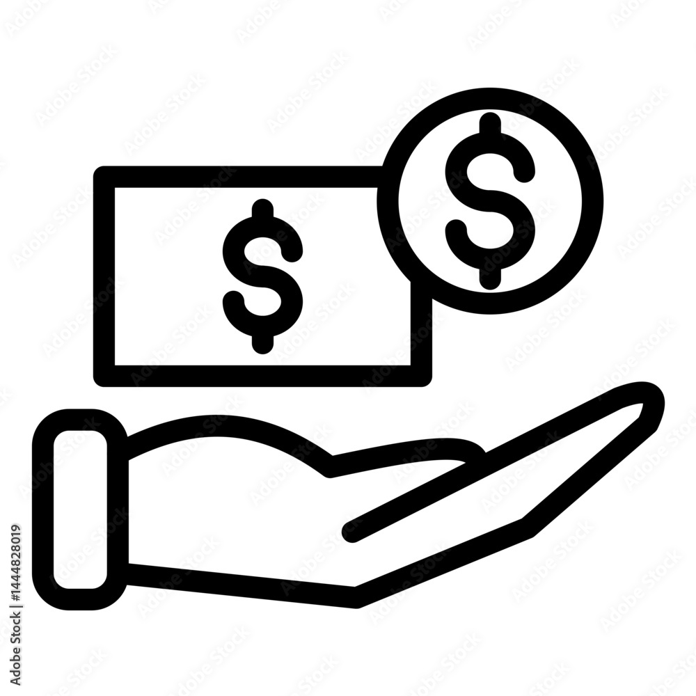 Subscription Model Line Icon Style Subscription Model Line Icon Style