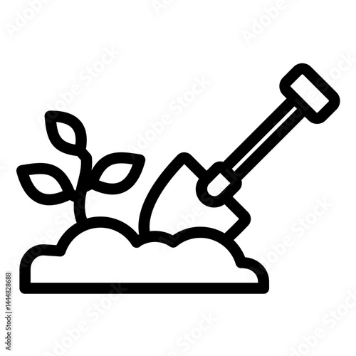 Planting Line Icon Style