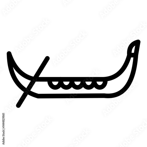 Gondola Line Icon Style