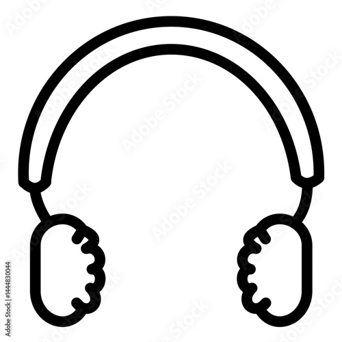Earmuffs Line Icon Style