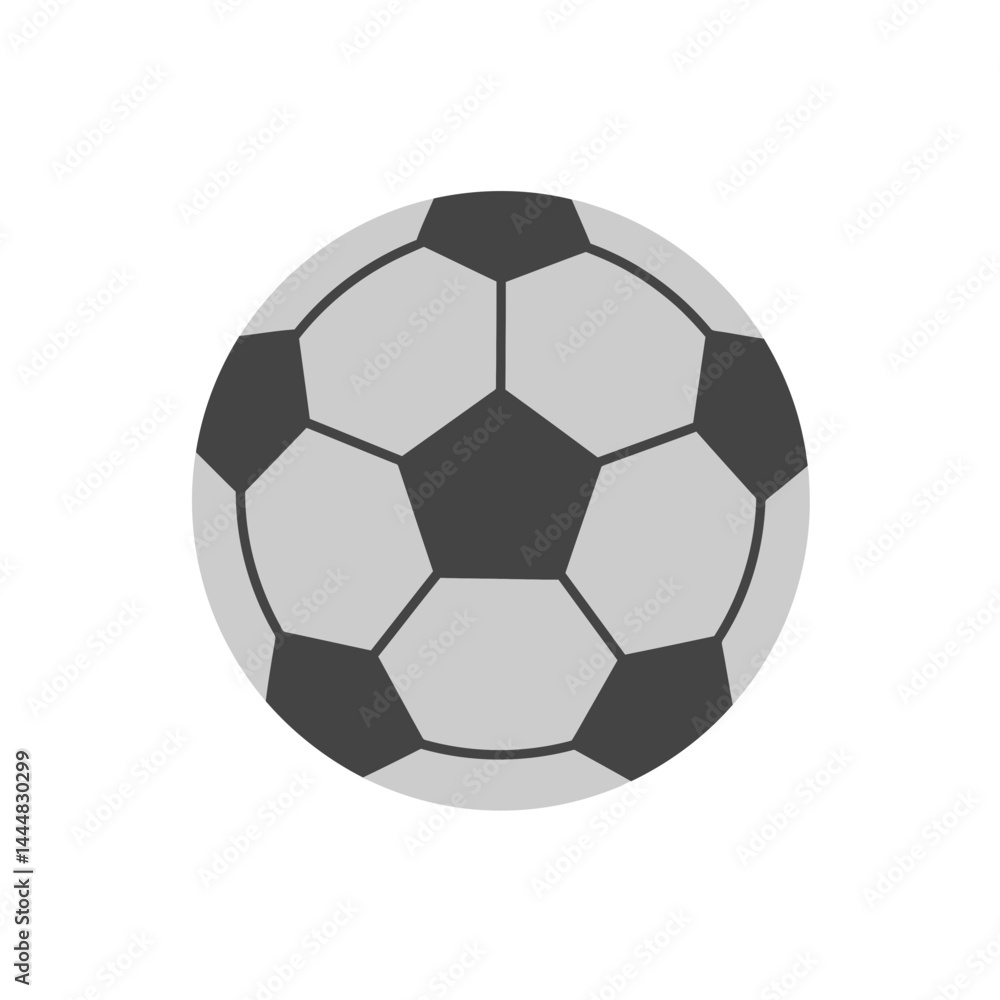 Obraz premium Soccer Ball Icon: A classic illustration of a soccer ball, featuring the iconic pentagon and hexagon pattern. Ideal for sports-related designs and projects. 