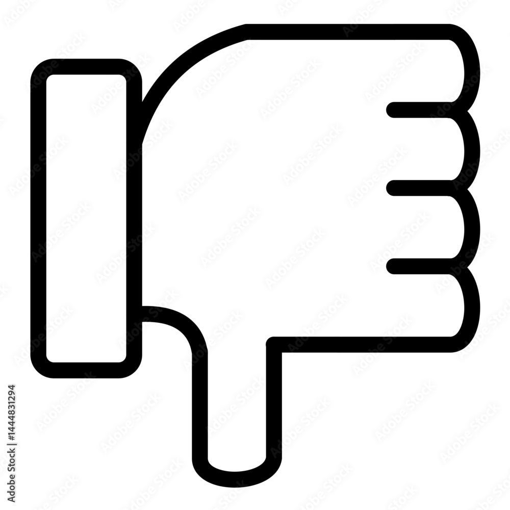 Dislike Line Icon Style Dislike Line Icon Style